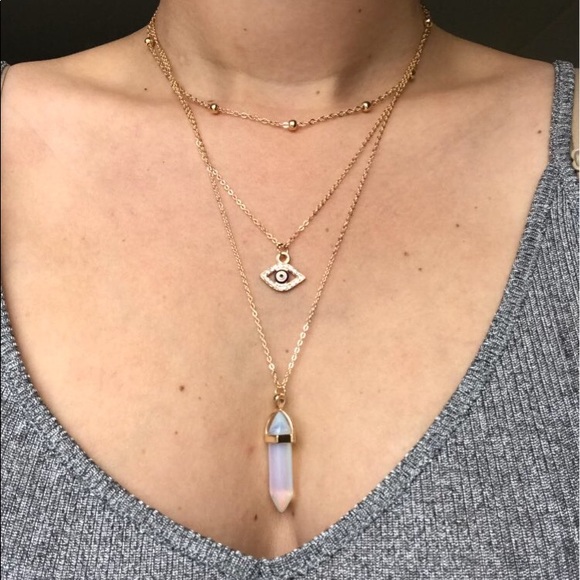 ❤️Natural Opal Necklace / layered - Picture 3 of 4